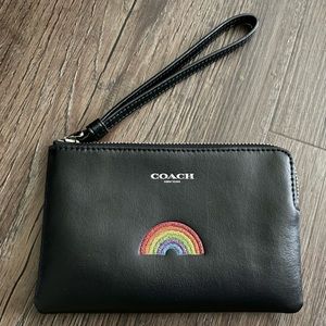 Coach rainbow pride wristlet